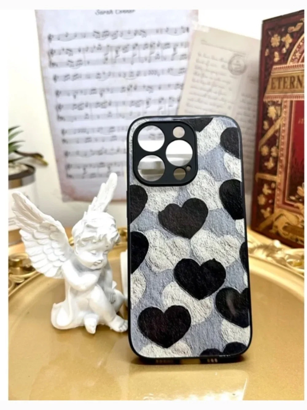 2 item.iphone13/13pro/13promax/iphone14 plus/14pro/14promax heart Case